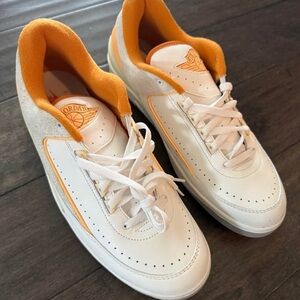 Jordan Men's White and Orange Sneakers